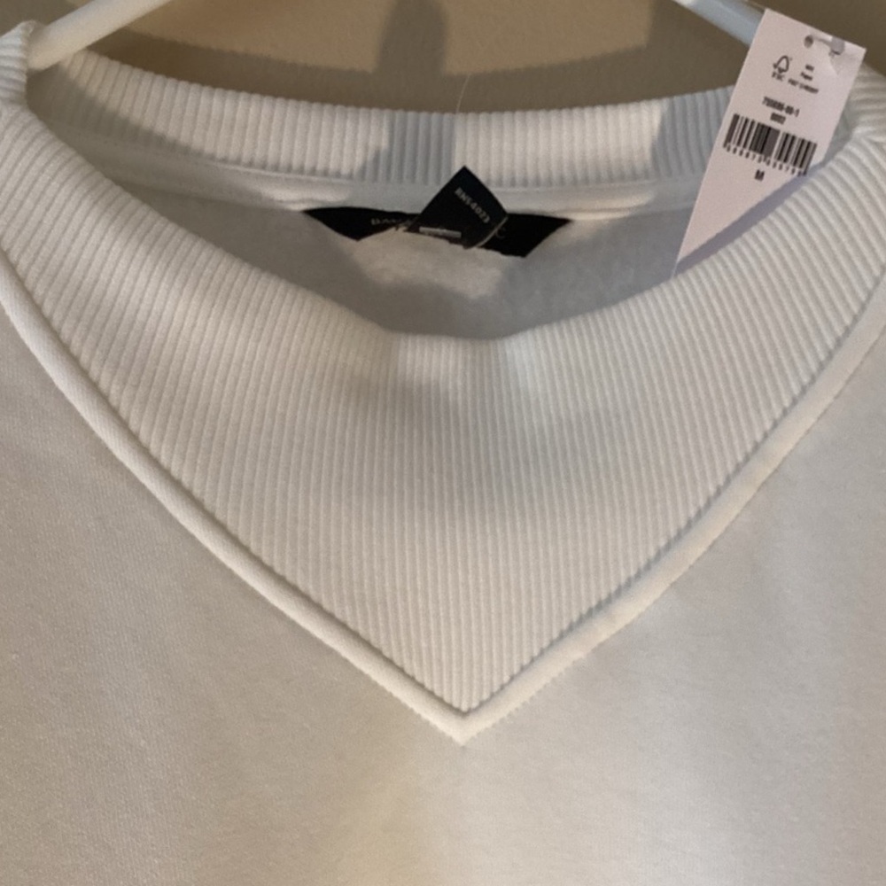 NWT BANANA REPUBLIC FLEECE - DOLMAN DROP SHOULDER W RIB NECK DETAIL MID WEIGHT - Picture 5 of 16